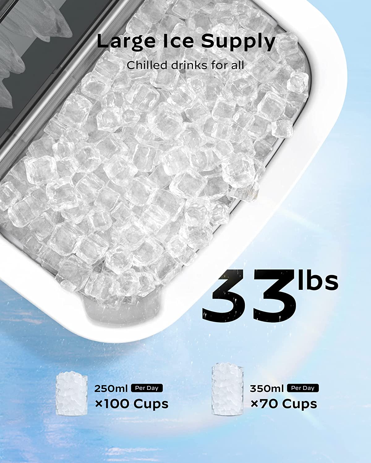 Countertop Nugget Ice Maker (33 Lbs)