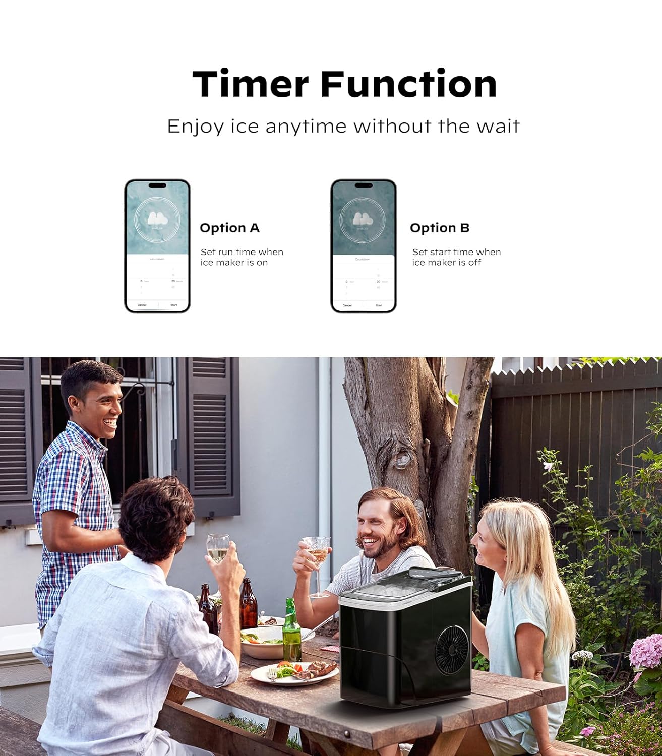 Smart Countertop Bullet Ice Maker (26 LBS)