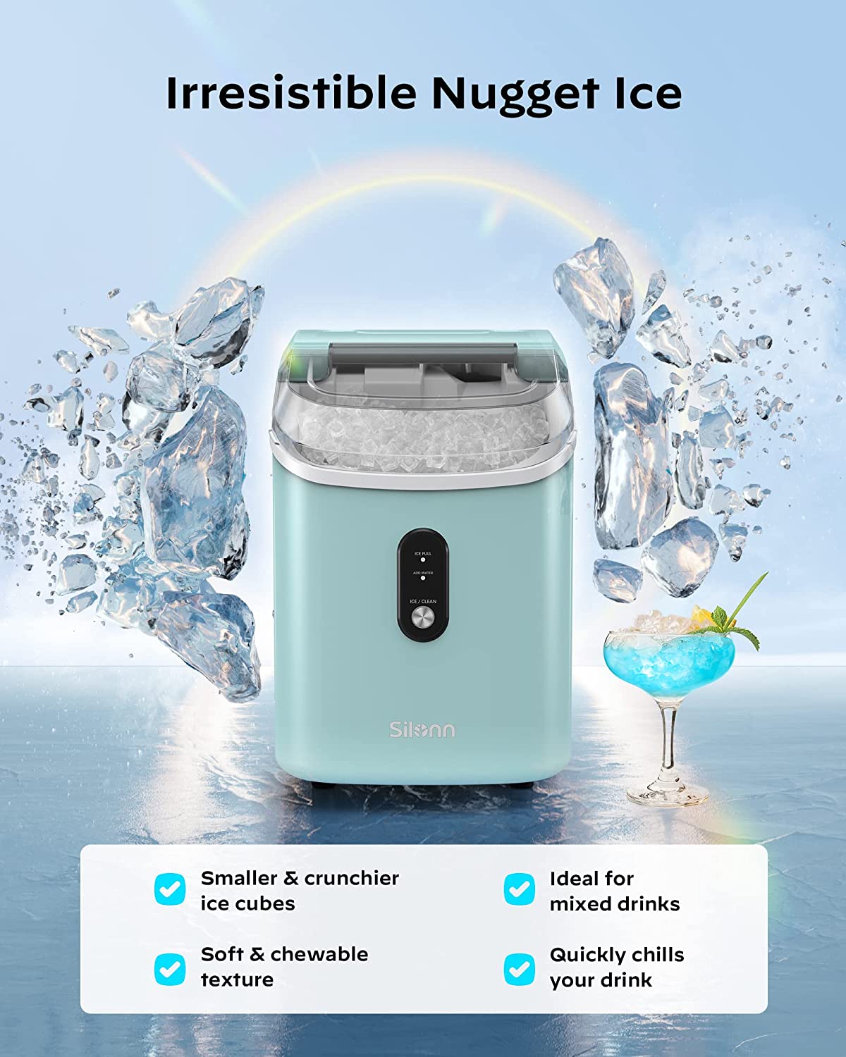 Countertop Nugget Ice Maker (33 Lbs)