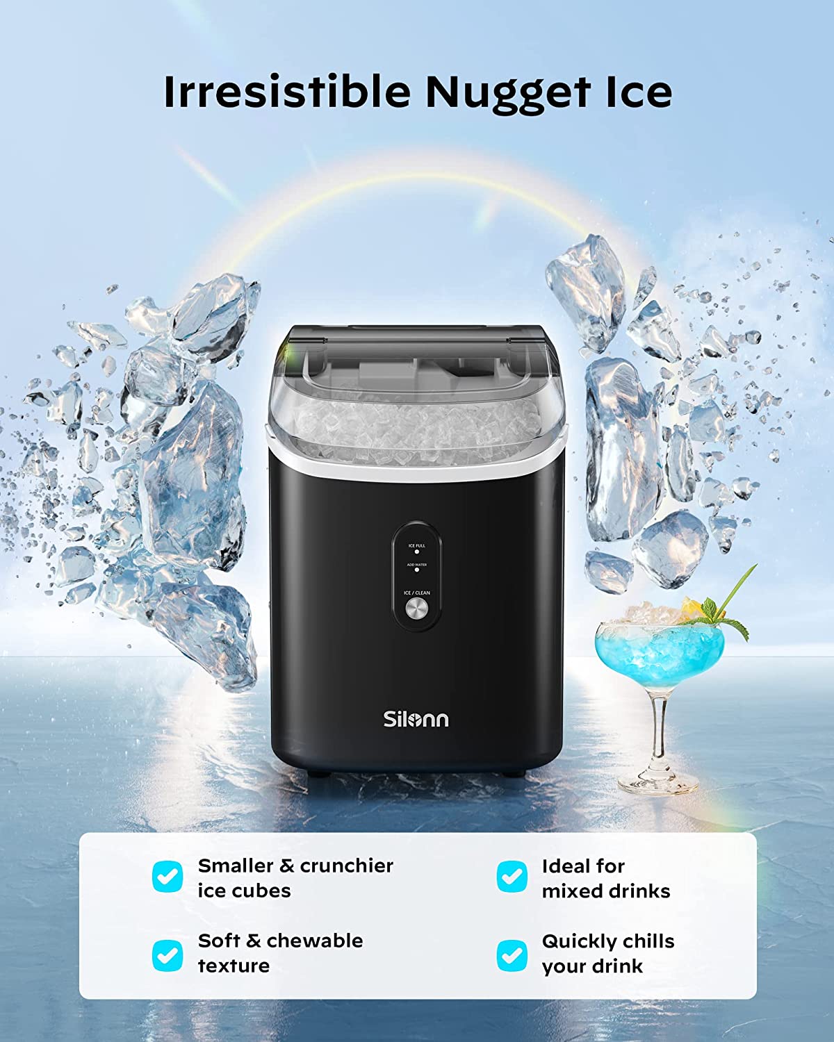 Countertop Nugget Ice Maker (33 Lbs)