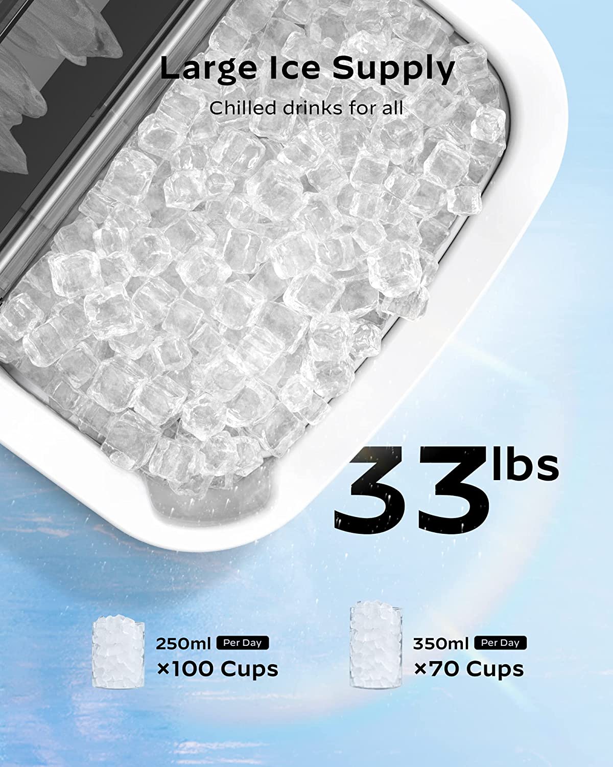 Countertop Nugget Ice Maker (33 Lbs)