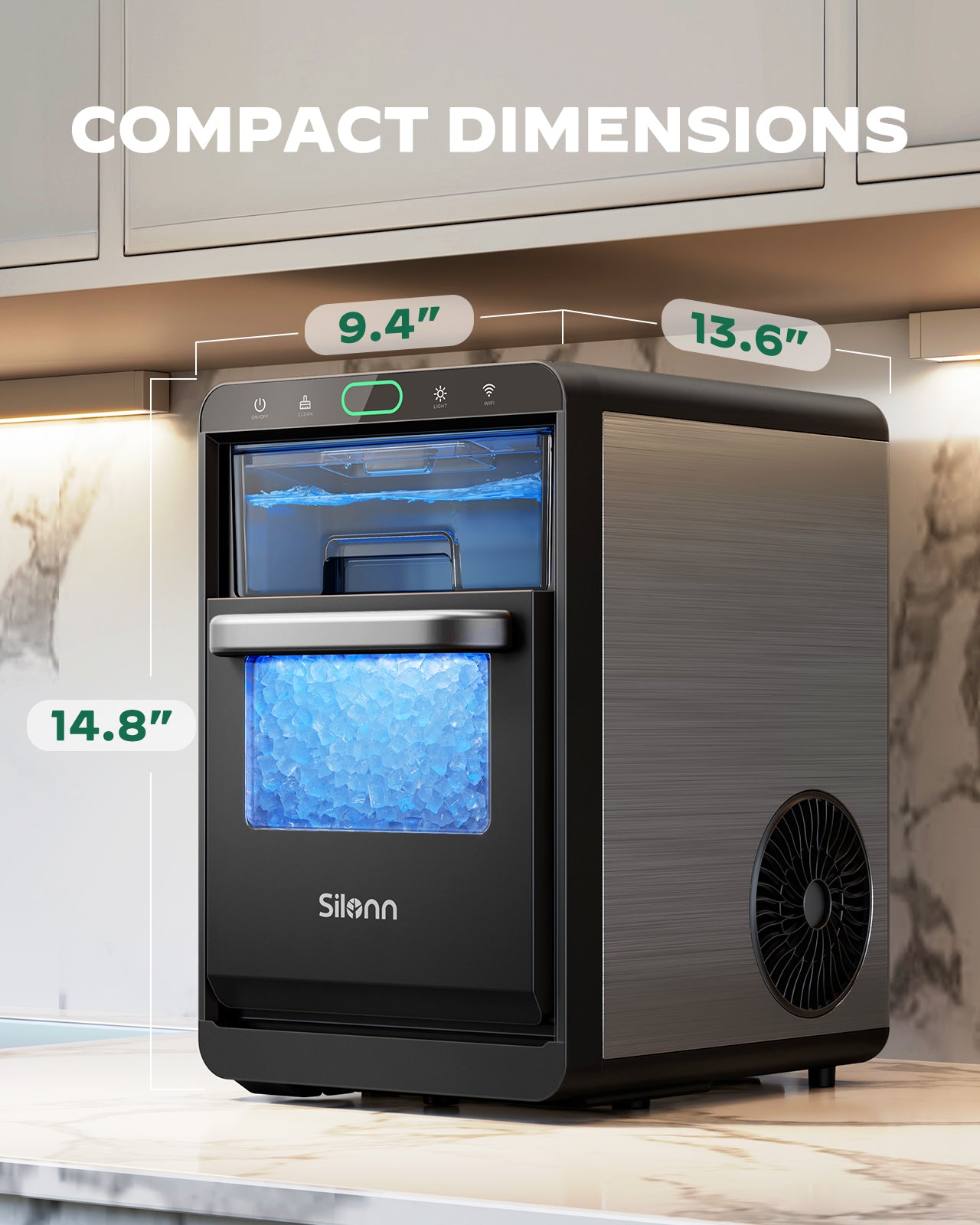 Silonn Smart Countertop Nugget Ice Maker (44 Lbs)