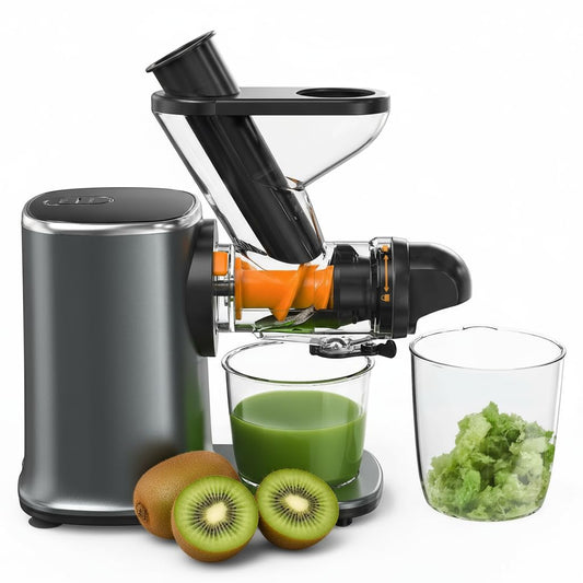 Silonn Slow Juicer, Cold Press Juicer Machines with Soft & Hard Modes, High Juice Yield Masticating juicer for Fruits & Vegetables with Reverse Function