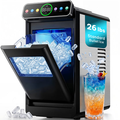 Silonn Countertop Ice Maker with Smart Touchscreen, Ambient Light & Timer