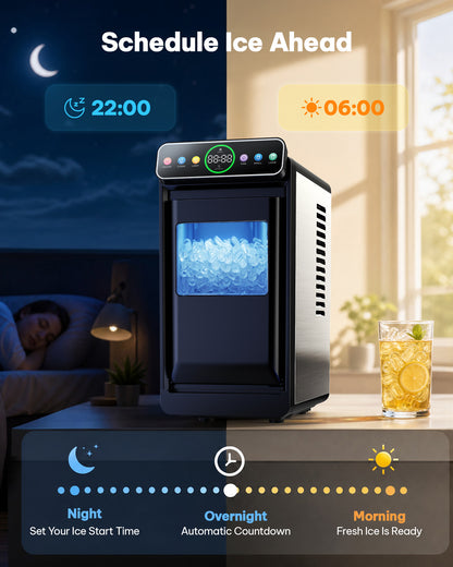 Silonn Countertop Ice Maker with Smart Touchscreen, Ambient Light & Timer