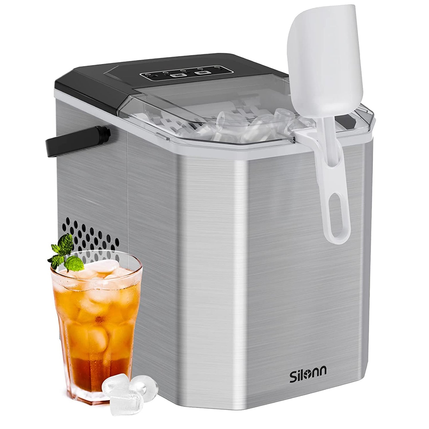 Countertop Bullet Ice Maker with Handle (26 Lbs)