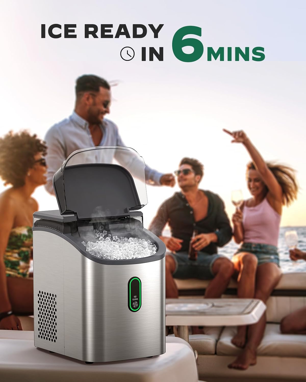 Countertop Chewable Ice Maker (33 Lbs)