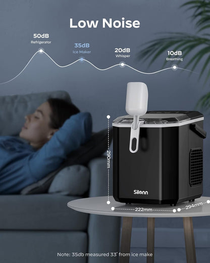 Countertop Bullet Ice Maker with Handle (26 Lbs)