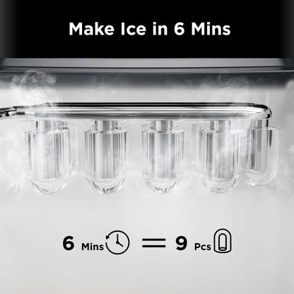 Countertop Bullet Ice Maker with Ice Basket Handle (26 Lbs)