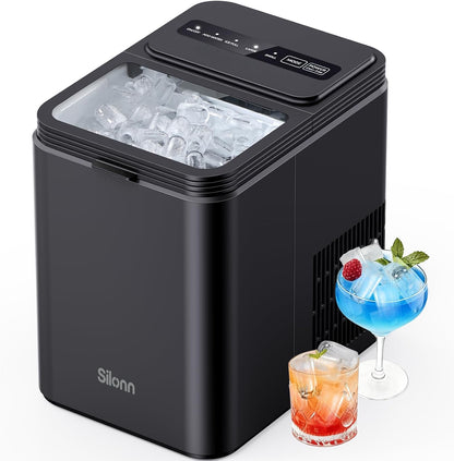Silonn Ice Maker Countertop, 8 Ice Cubes in 6 Mins