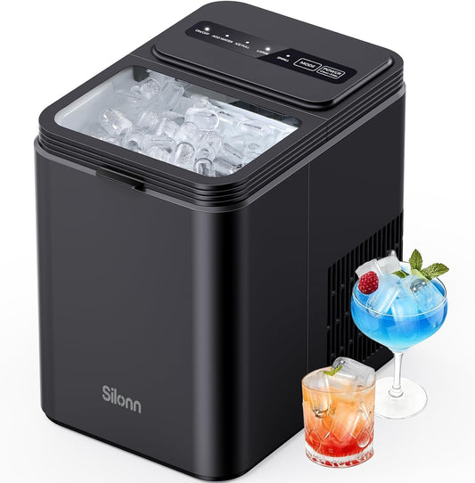 Silonn Ice Maker Countertop, 8 Ice Cubes in 6 Mins