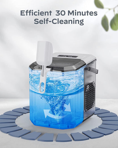 Countertop Bullet Ice Maker with Handle (26 Lbs)
