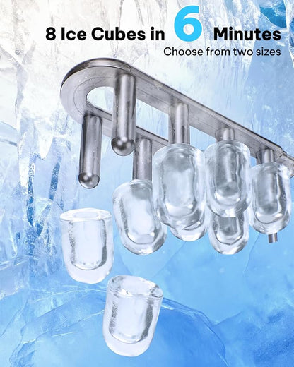 Silonn Ice Maker Countertop, 8 Ice Cubes in 6 Mins