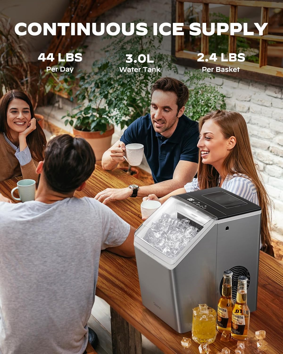 Countertop Cubed Ice Maker (44 Lbs)