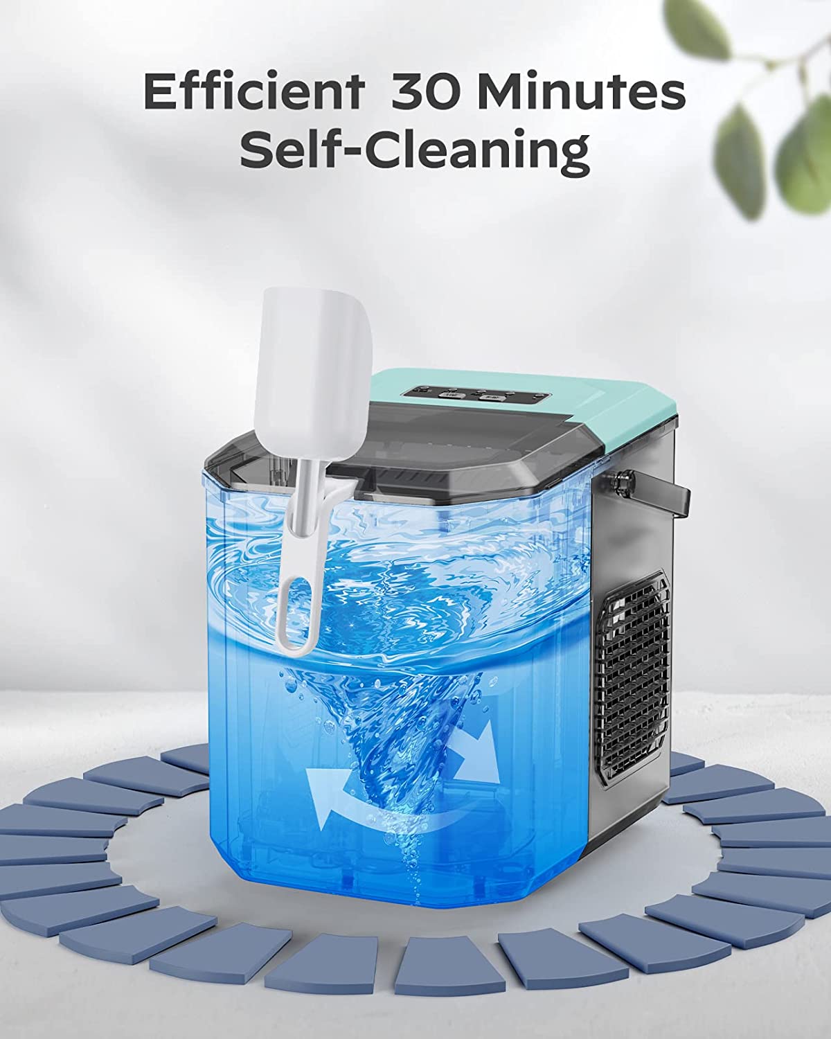 Countertop Bullet Ice Maker with Handle (26 Lbs)