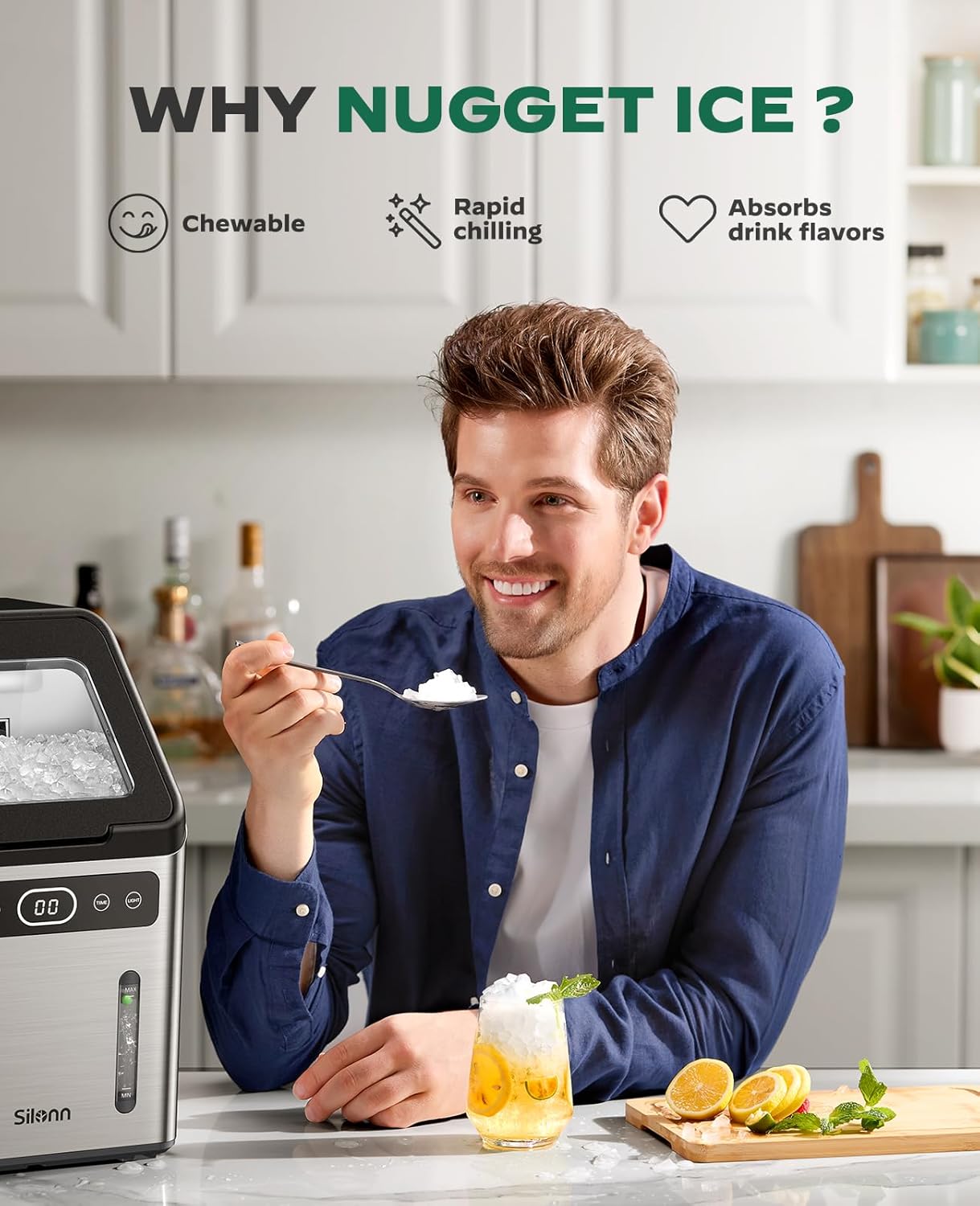 Countertop Nugget Ice Maker (40 Lbs)
