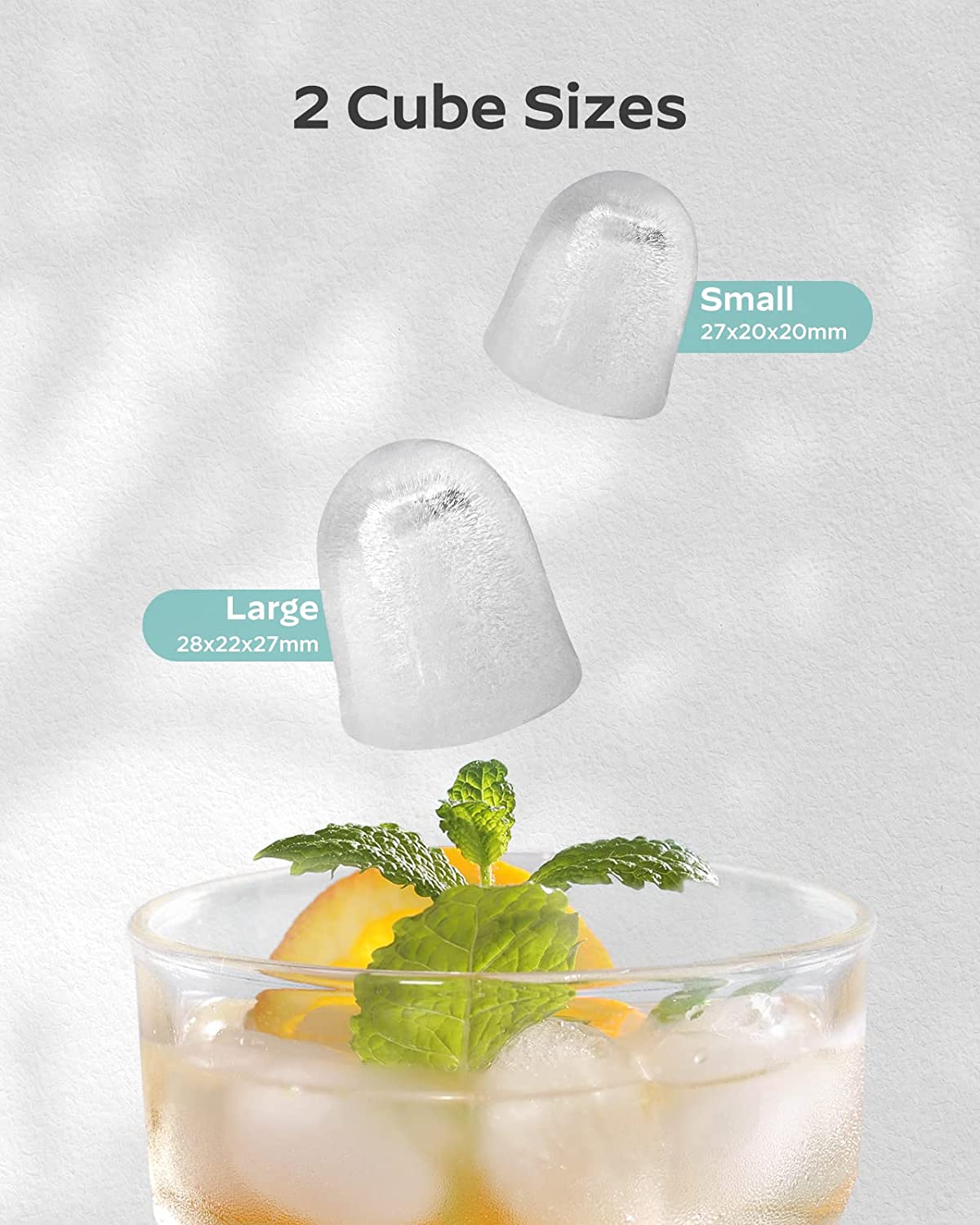 Countertop Bullet Ice Maker with Handle (26 Lbs)