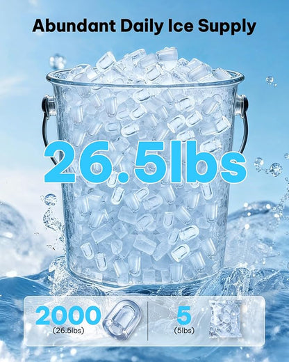 Silonn Ice Maker Countertop, 8 Ice Cubes in 6 Mins