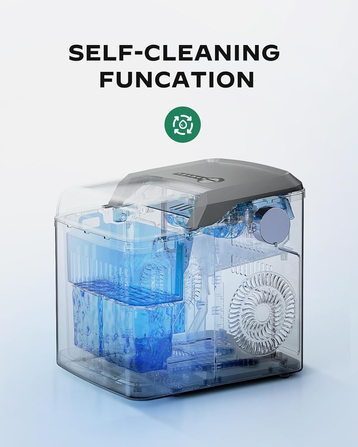 Countertop Bullet Ice Maker with Handle (26 Lbs)