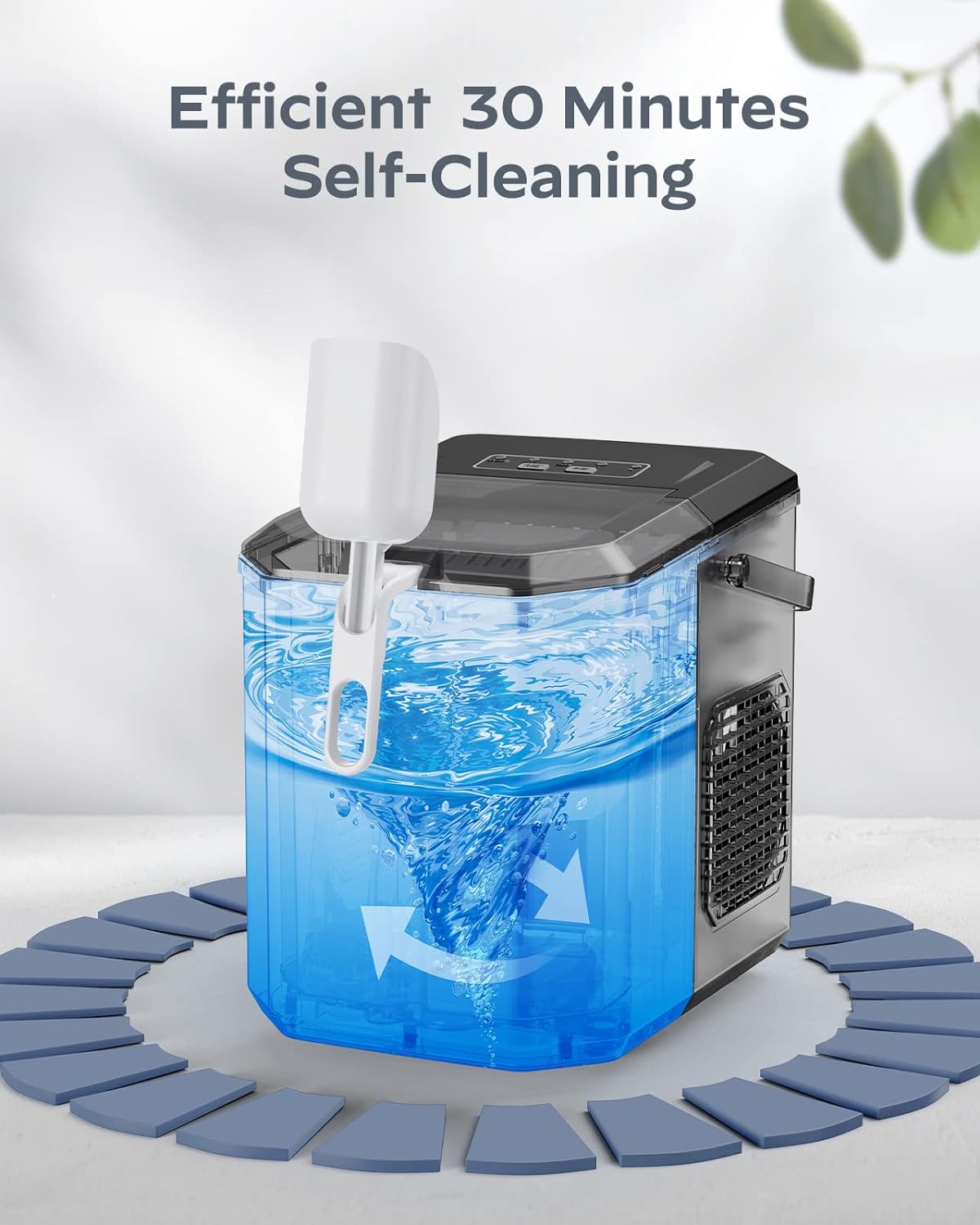 Countertop Bullet Ice Maker with Handle (26 Lbs)