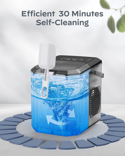 Countertop Bullet Ice Maker with Handle (26 Lbs)