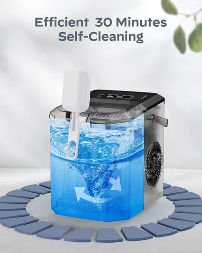 Countertop Bullet Ice Maker with Handle (26 Lbs)