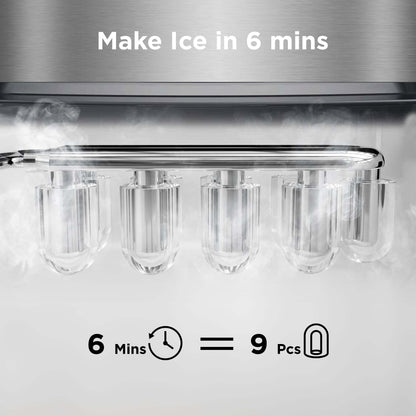 Countertop Bullet Ice Maker with Ice Basket Handle (26 Lbs)