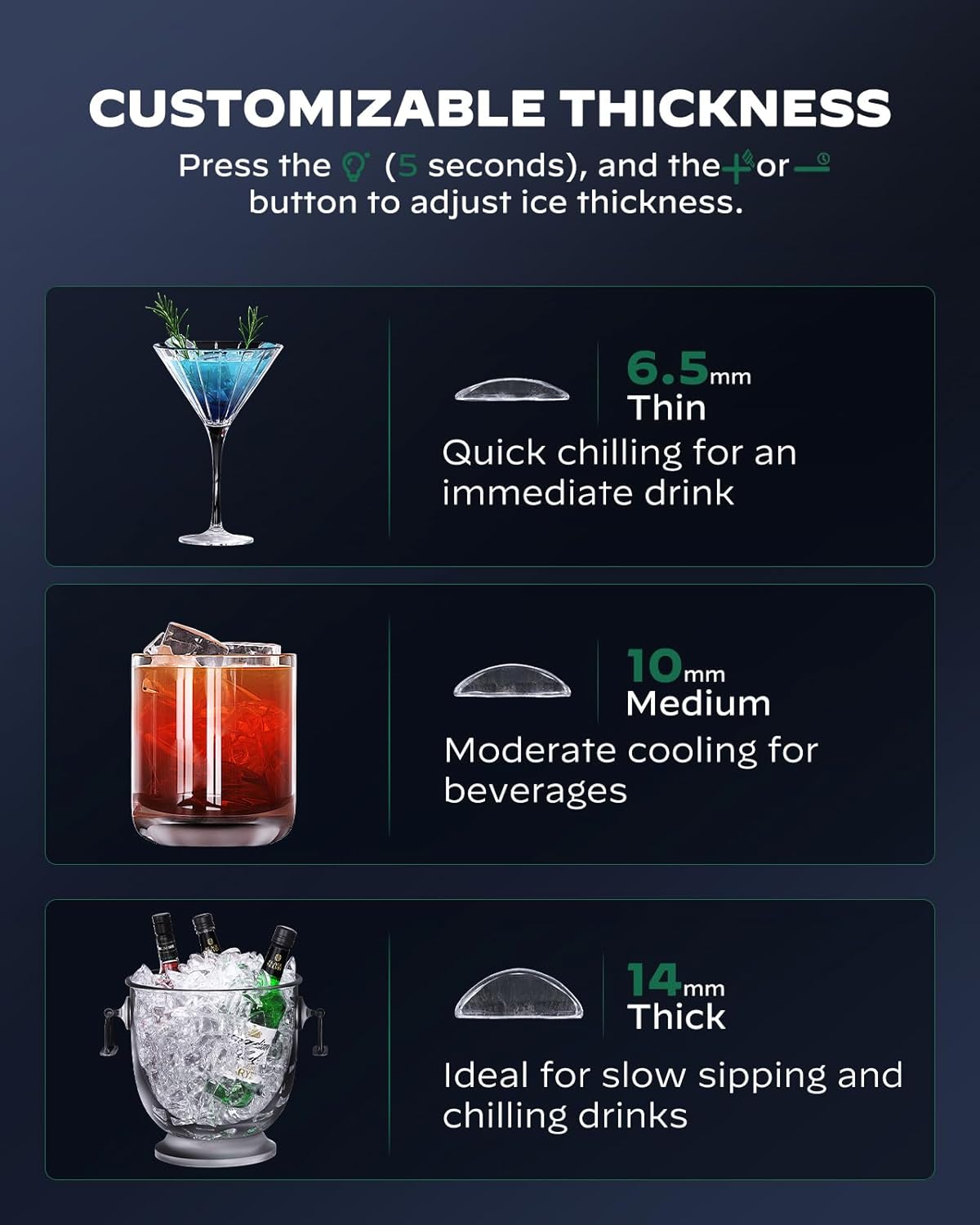 Silonn Crescent Ice Maker Countertop