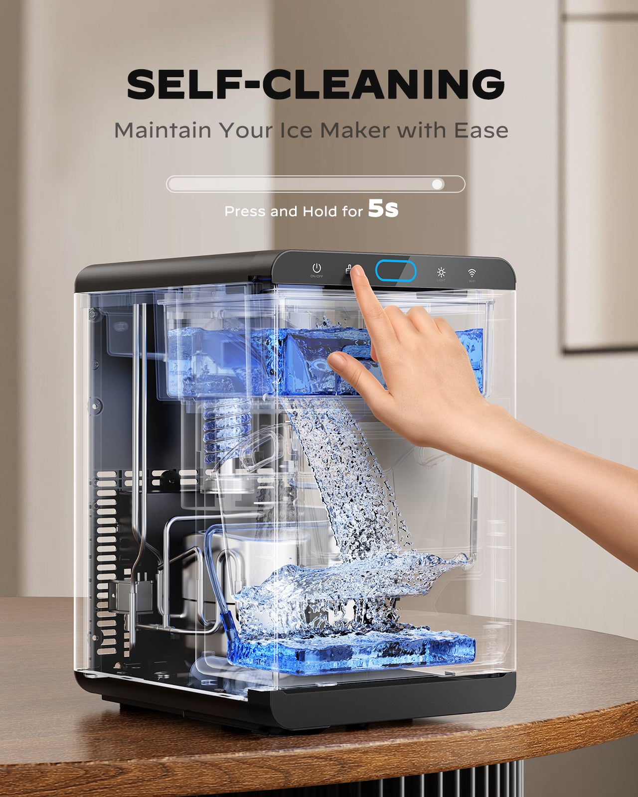 Smart Countertop Nugget Ice Maker (44 Lbs)