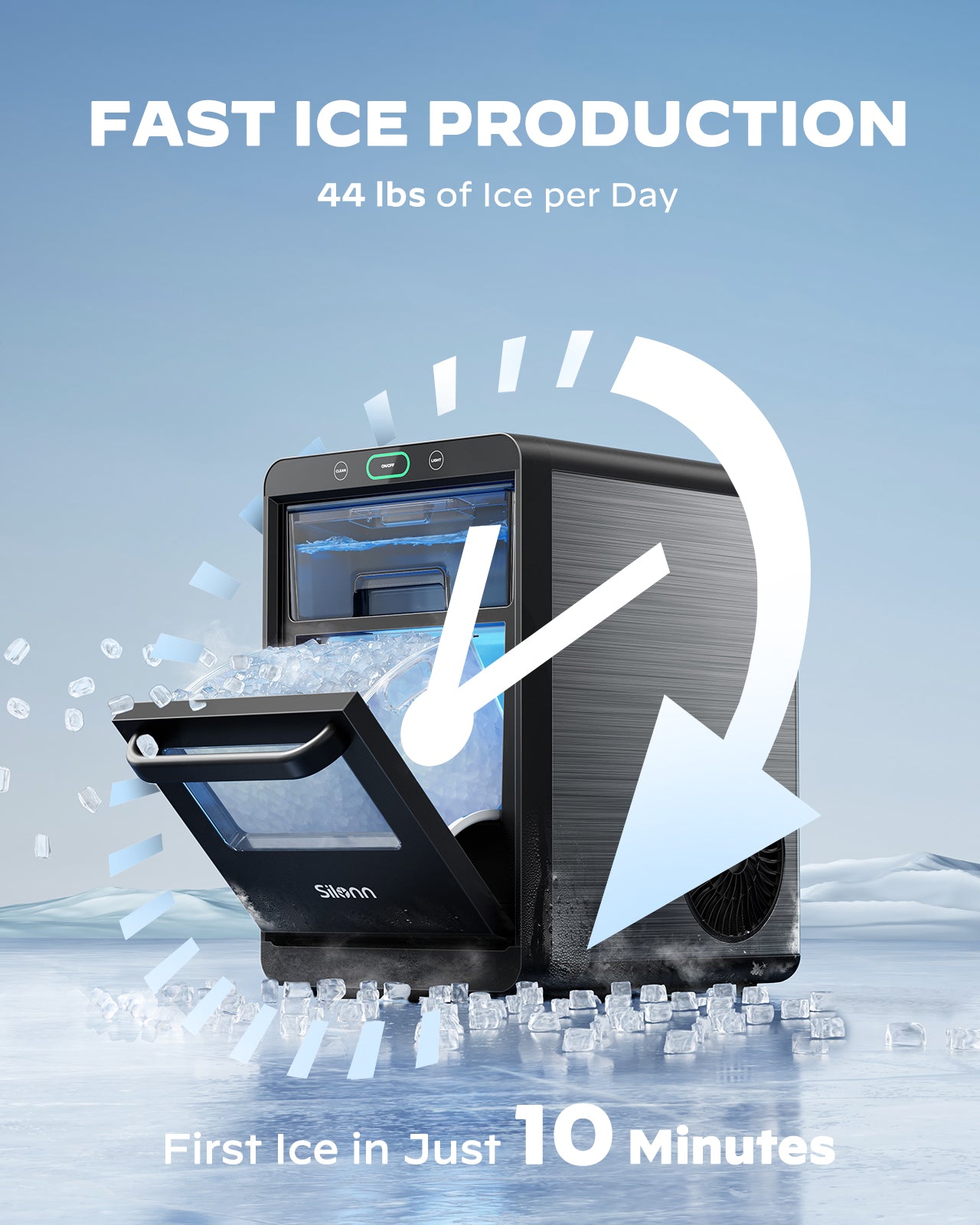 Countertop Nugget Ice Maker (44 Lbs)