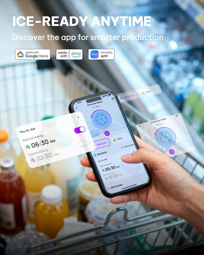 Silonn Nugget Ice Maker Countertop with APP & Voice Control