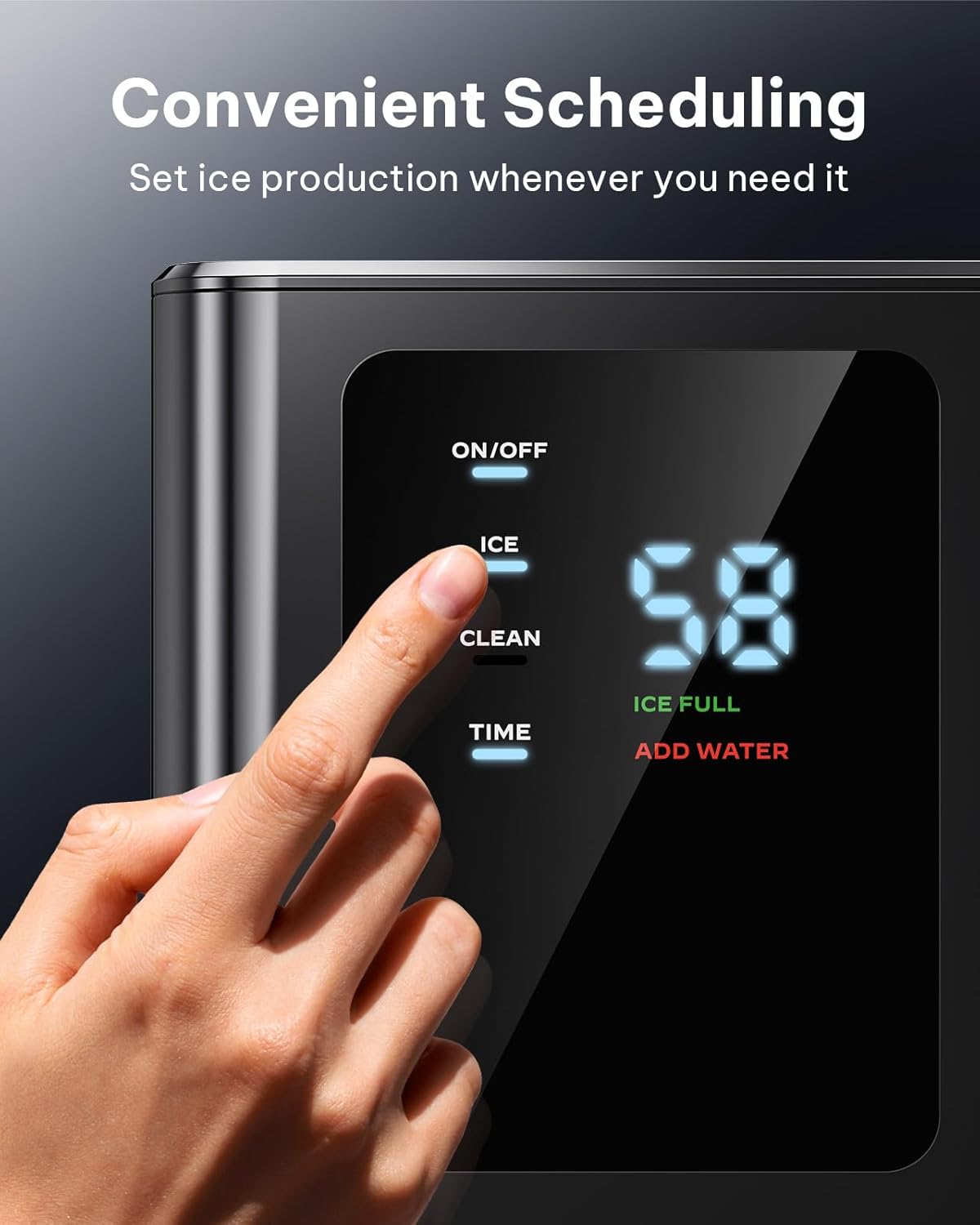 Silonn Nugget Ice Maker Countertop with 3L Detachable Water Tank