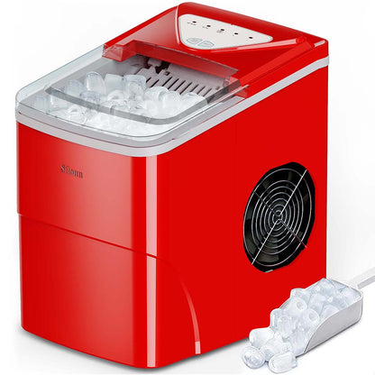 Countertop Bullet Ice Maker (26 lbs) - Red