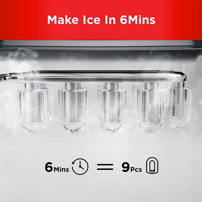 Countertop Bullet Ice Maker (26 lbs) - Red
