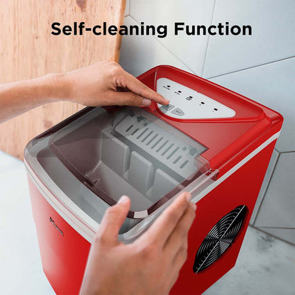 Countertop Bullet Ice Maker (26 lbs) - Red