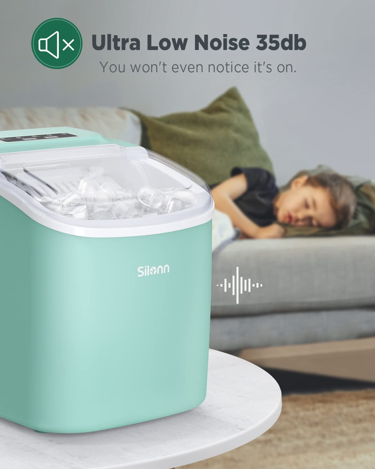 Countertop Bullet Ice Maker with Handle (26 Lbs)