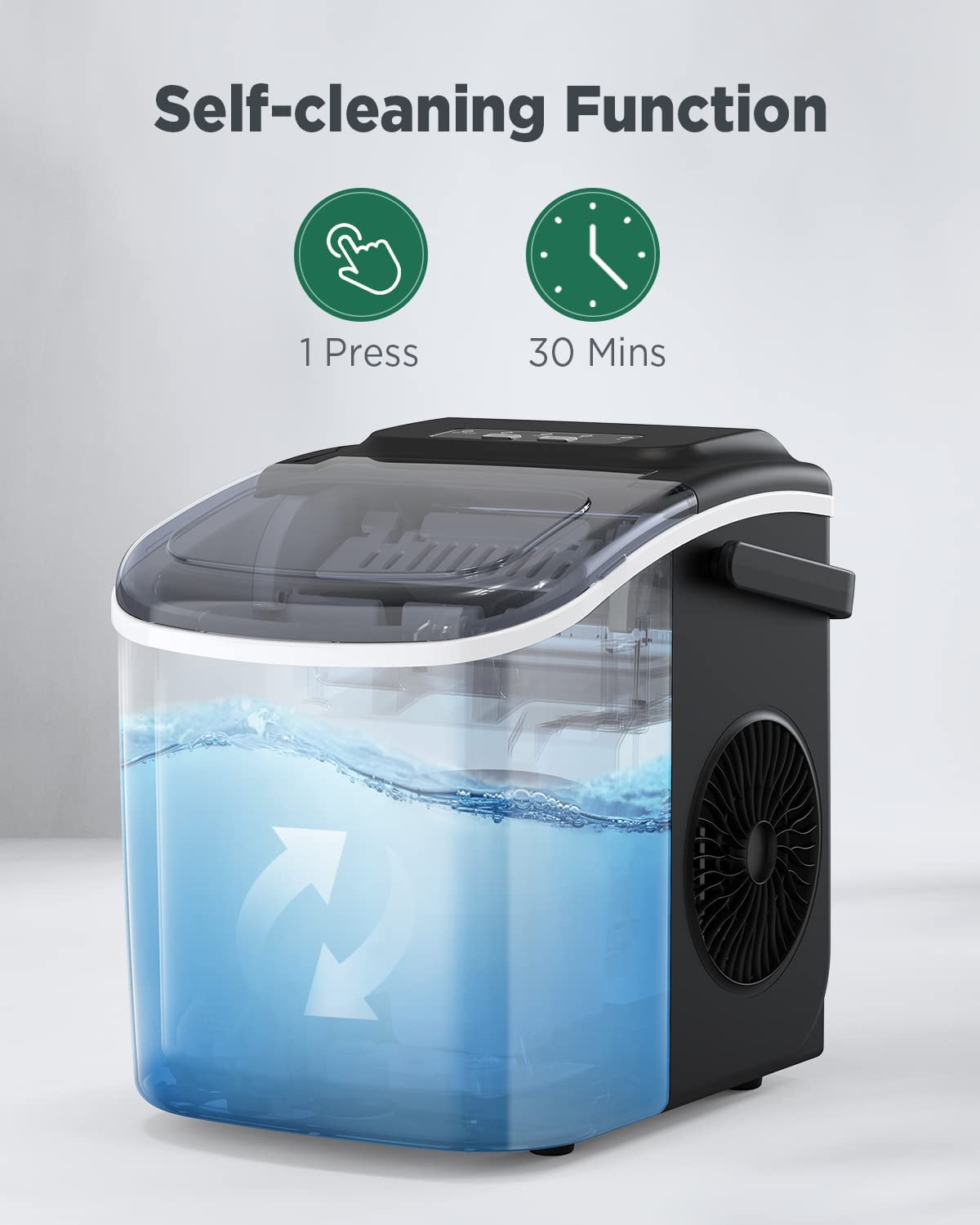 Countertop Bullet Ice Maker with Handle (26 Lbs)