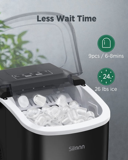 Countertop Bullet Ice Maker with Handle (26 Lbs)