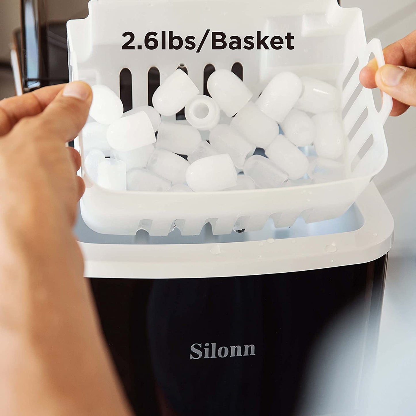 Countertop Bullet Ice Maker (26 lbs) - Black