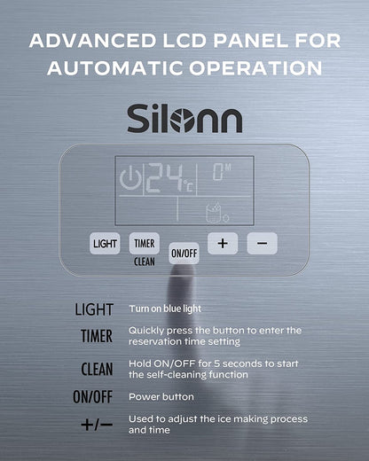 Commercial Cube Ice Maker with LCD Screen (150 Lbs)