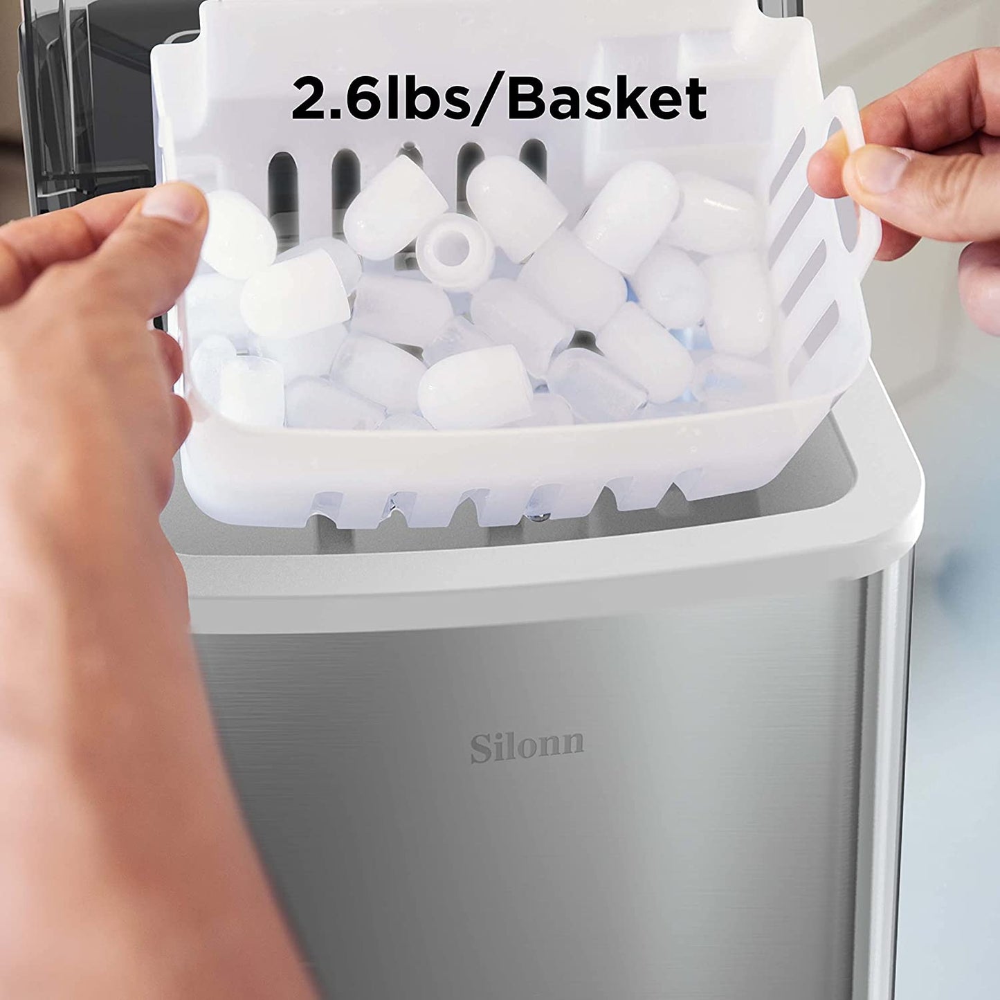 Countertop Bullet Ice Maker (26 Lbs) - Stainless Steel