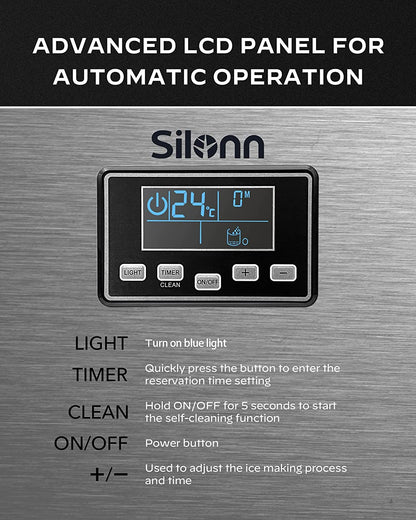 Commercial Cube Ice Maker with LCD Screen (270 Lbs)