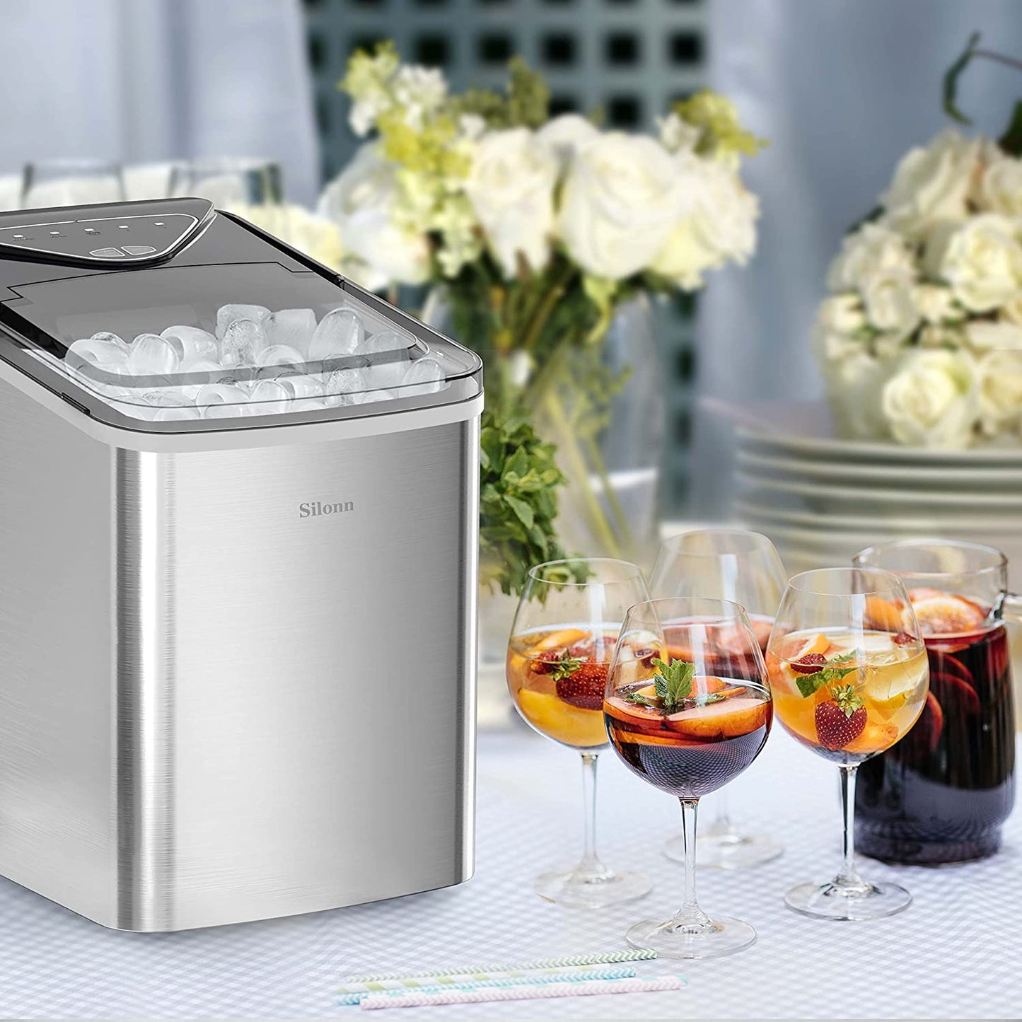 Countertop Bullet Ice Maker (26 Lbs) - Stainless Steel
