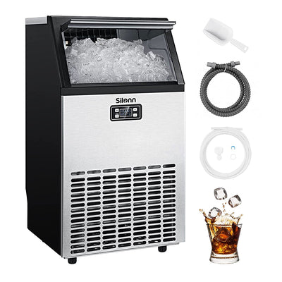 Commercial Cube Ice Maker with LCD Screen (100 Lbs)