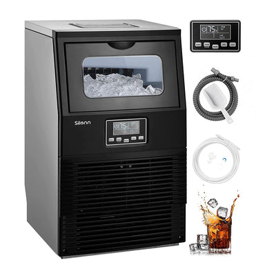 Commercial Cube Ice Maker with LCD Screen (90 Lbs)